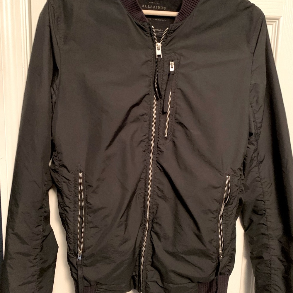 Allsaints Nylon Bomber - EUC in Navy Blue